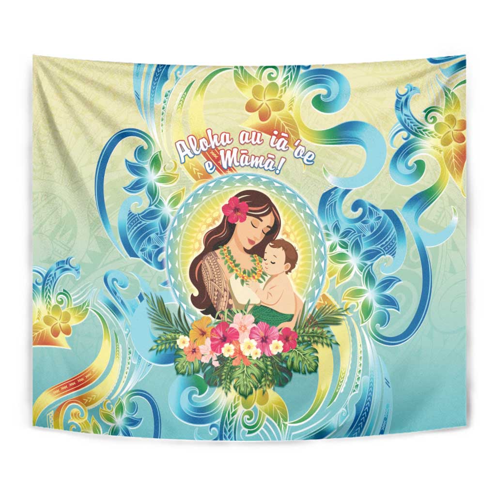Hawaii Mother's Day Tapestry I Love You Mom DT04 - Polynesian Pride