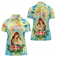 Personalised Hawaii Mother's Day Women Polo Shirt I Love You Mom DT04 - Polynesian Pride