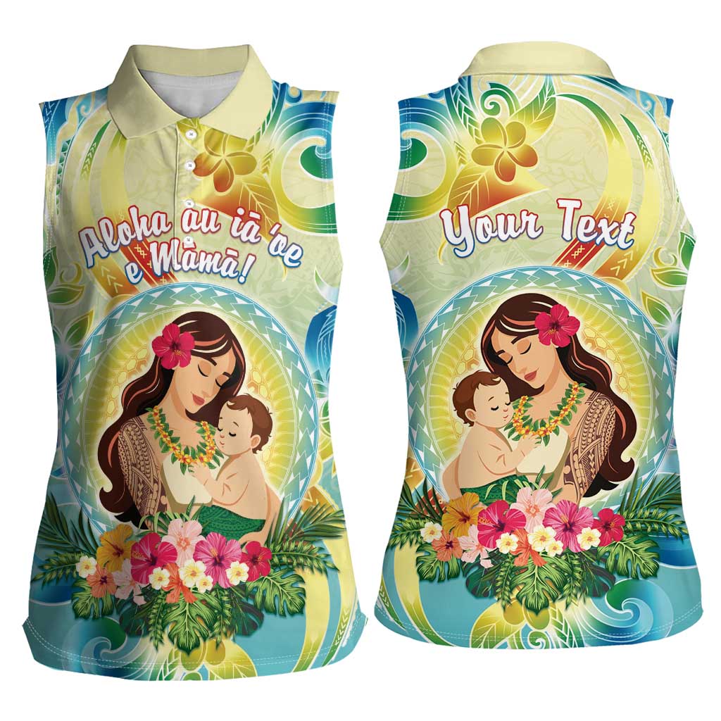 Personalised Hawaii Mother's Day Women Sleeveless Polo Shirt I Love You Mom DT04 - Polynesian Pride