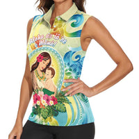 Personalised Hawaii Mother's Day Women Sleeveless Polo Shirt I Love You Mom DT04 - Polynesian Pride