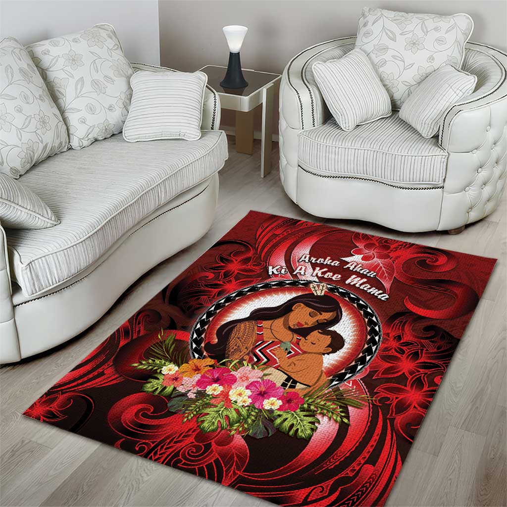 New Zealand Mother's Day Area Rug I Love You Mom
