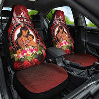 New Zealand Mother's Day Car Seat Cover I Love You Mom DT04 One Size Red - Polynesian Pride
