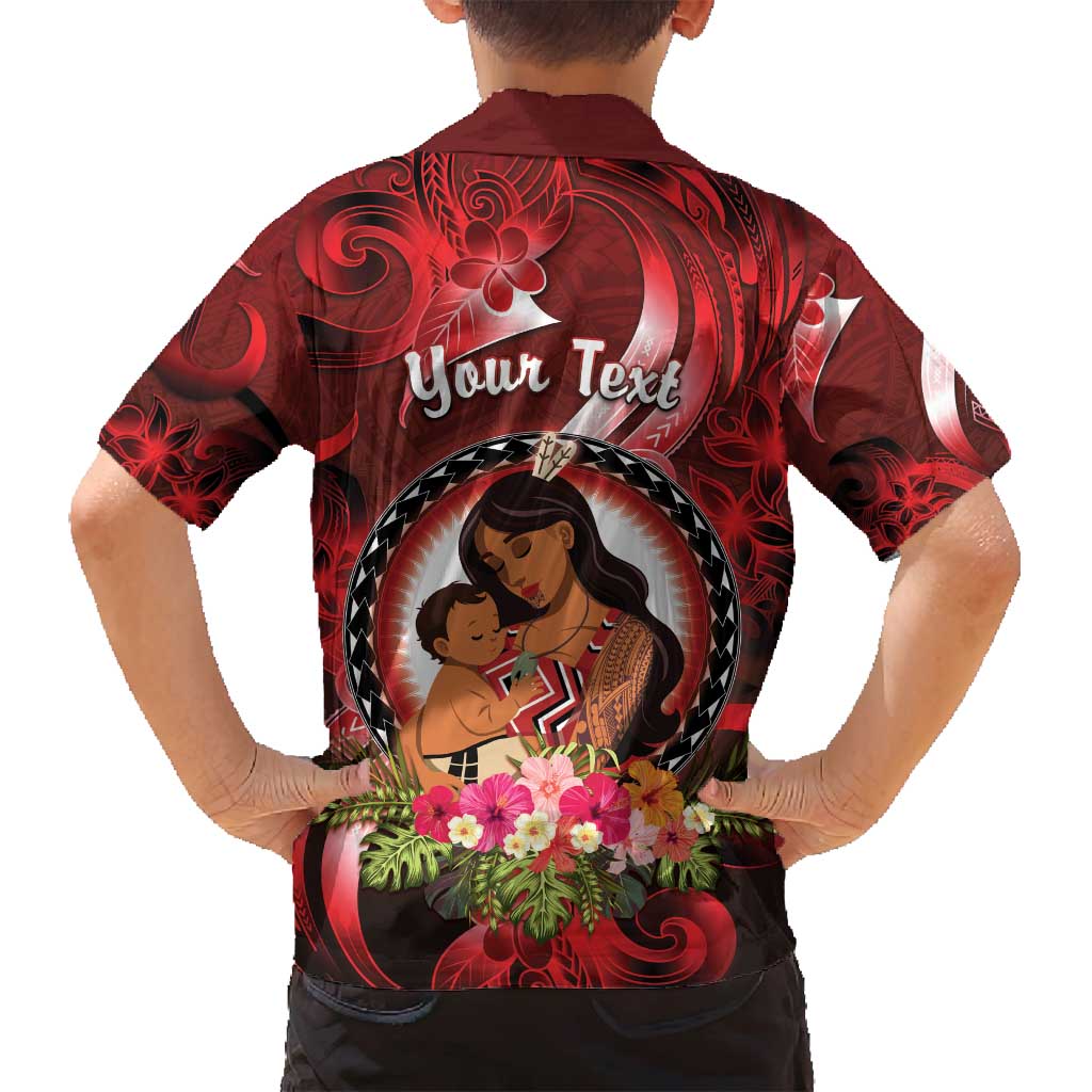 Personalised New Zealand Mother's Day Family Matching Long Sleeve Bodycon Dress and Hawaiian Shirt I Love You Mom DT04 - Polynesian Pride