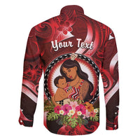 Personalised New Zealand Mother's Day Family Matching Long Sleeve Bodycon Dress and Hawaiian Shirt I Love You Mom DT04 - Polynesian Pride