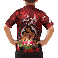Personalised New Zealand Mother's Day Family Matching Puletasi and Hawaiian Shirt I Love You Mom DT04 - Polynesian Pride