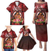 Personalised New Zealand Mother's Day Family Matching Puletasi and Hawaiian Shirt I Love You Mom DT04 - Polynesian Pride