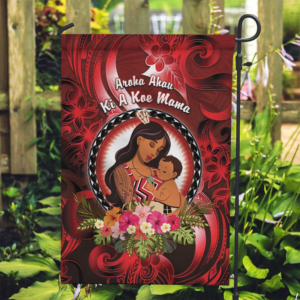 New Zealand Mother's Day Garden Flag I Love You Mom DT04 Garden Flag Red - Polynesian Pride
