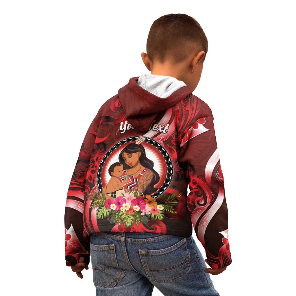 Personalised New Zealand Mother's Day Kid Hoodie I Love You Mom DT04 - Polynesian Pride