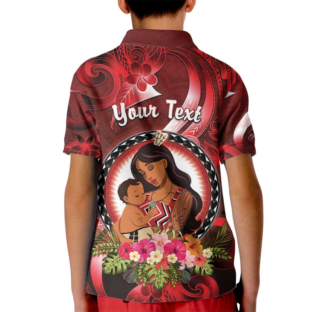 Personalised New Zealand Mother's Day Kid Polo Shirt I Love You Mom DT04 - Polynesian Pride