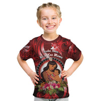 Personalised New Zealand Mother's Day Kid T Shirt I Love You Mom DT04 Red - Polynesian Pride