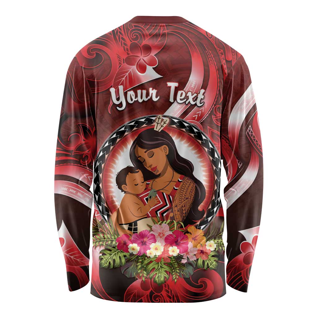Personalised New Zealand Mother's Day Long Sleeve Shirt I Love You Mom DT04 - Polynesian Pride