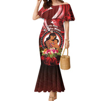 Personalised New Zealand Mother's Day Mermaid Dress I Love You Mom DT04 Women Red - Polynesian Pride