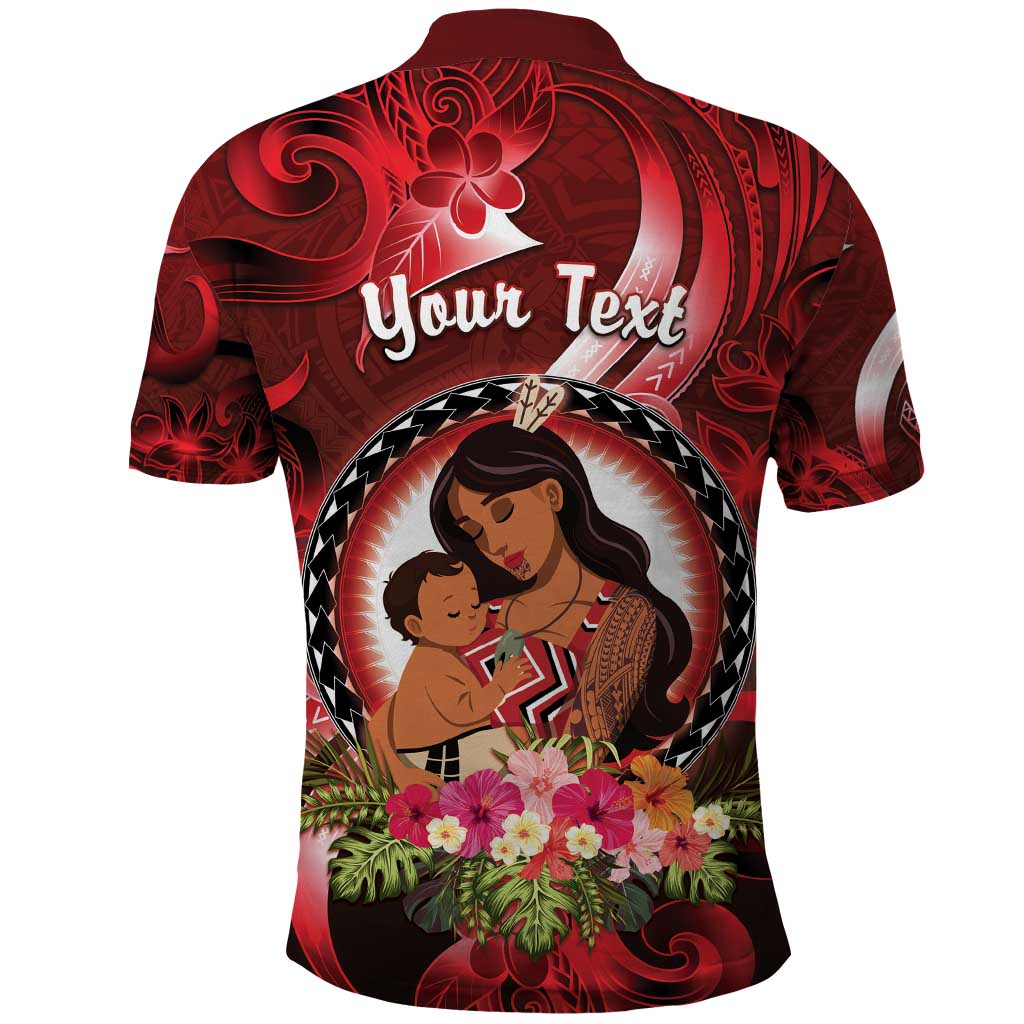 Personalised New Zealand Mother's Day Polo Shirt I Love You Mom DT04 - Polynesian Pride