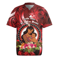 Personalised New Zealand Mother's Day Rugby Jersey I Love You Mom DT04 Red - Polynesian Pride
