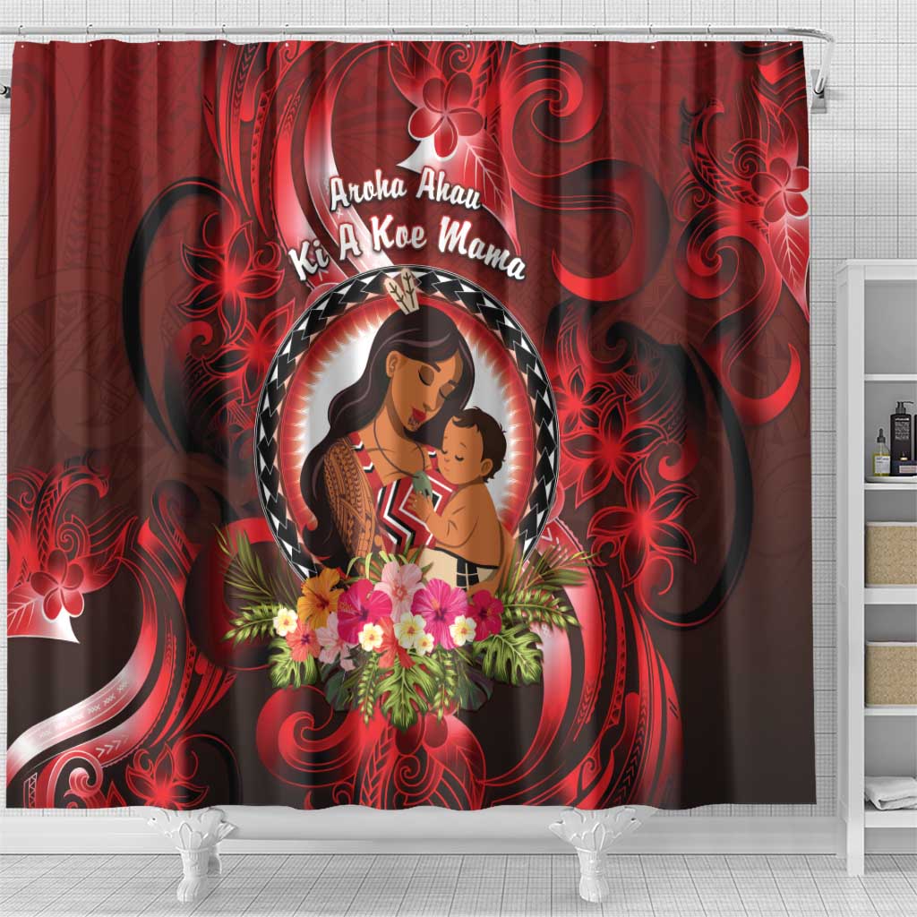 New Zealand Mother's Day Shower Curtain I Love You Mom DT04 - Polynesian Pride
