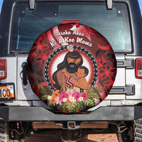 New Zealand Mother's Day Spare Tire Cover I Love You Mom DT04 Red - Polynesian Pride