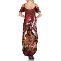 Personalised New Zealand Mother's Day Summer Maxi Dress I Love You Mom DT04 - Polynesian Pride