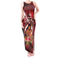 Personalised New Zealand Mother's Day Tank Maxi Dress I Love You Mom DT04 Women Red - Polynesian Pride