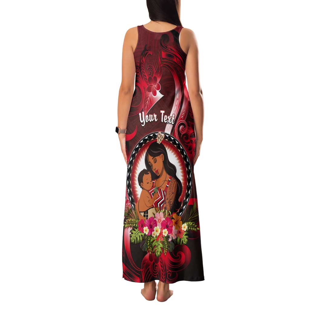 Personalised New Zealand Mother's Day Tank Maxi Dress I Love You Mom DT04 - Polynesian Pride