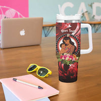 Personalised New Zealand Mother's Day Tumbler With Handle I Love You Mom DT04 - Polynesian Pride