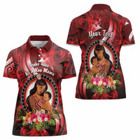Personalised New Zealand Mother's Day Women Polo Shirt I Love You Mom DT04 - Polynesian Pride