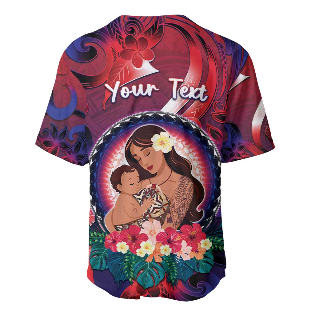 Personalised Samoa Mother's Day Baseball Jersey I Love You Mom DT04 - Polynesian Pride