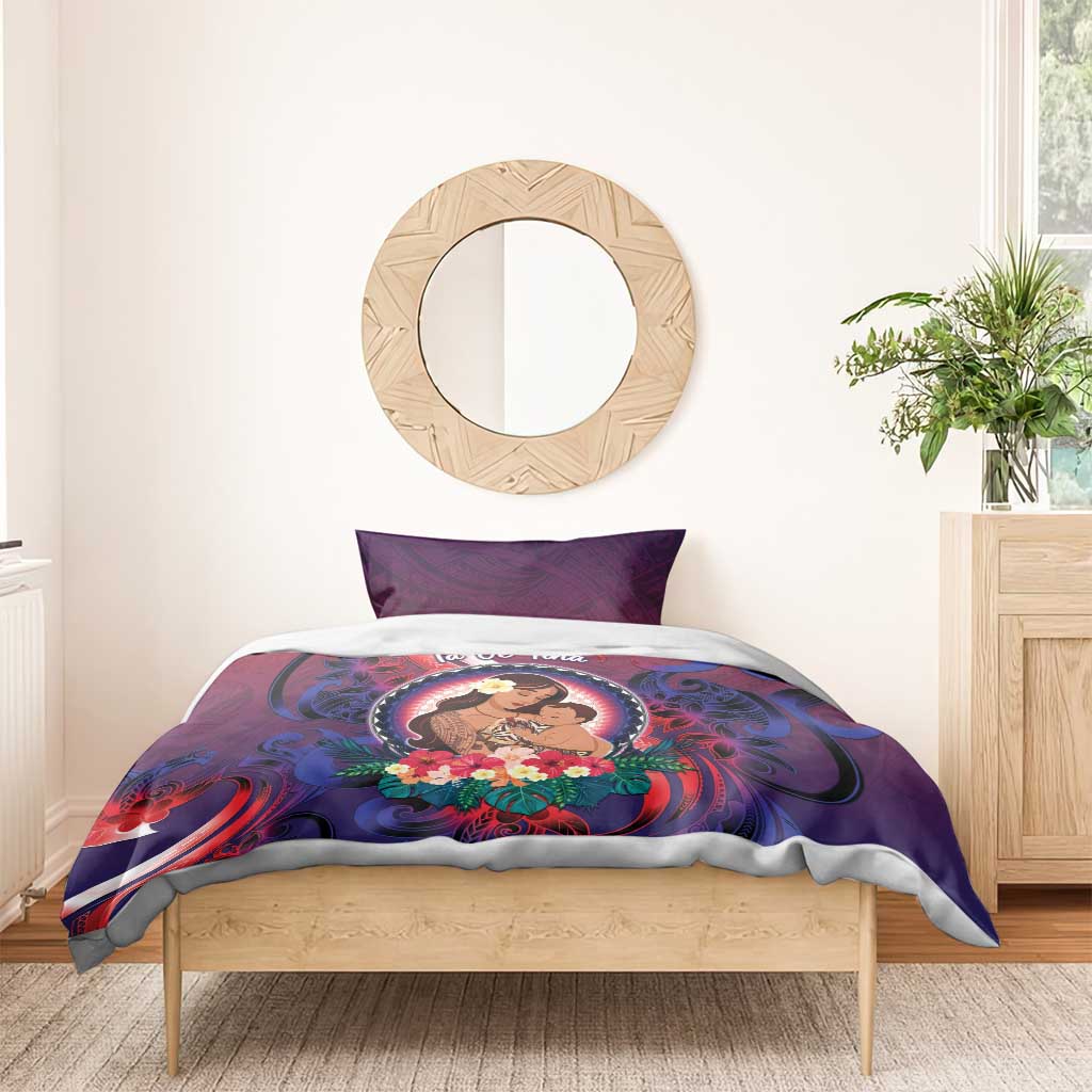 Samoa Mother's Day Bedding Set I Love You Mom