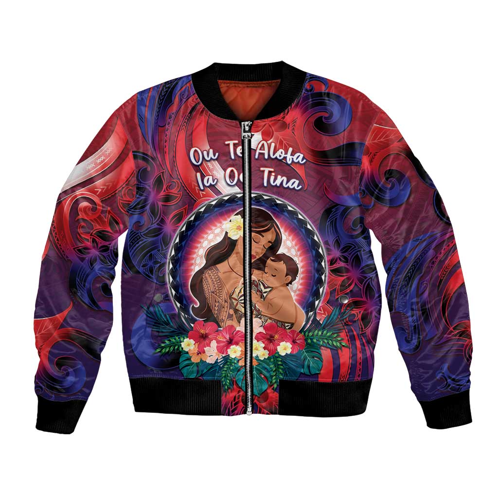 Personalised Samoa Mother's Day Bomber Jacket I Love You Mom