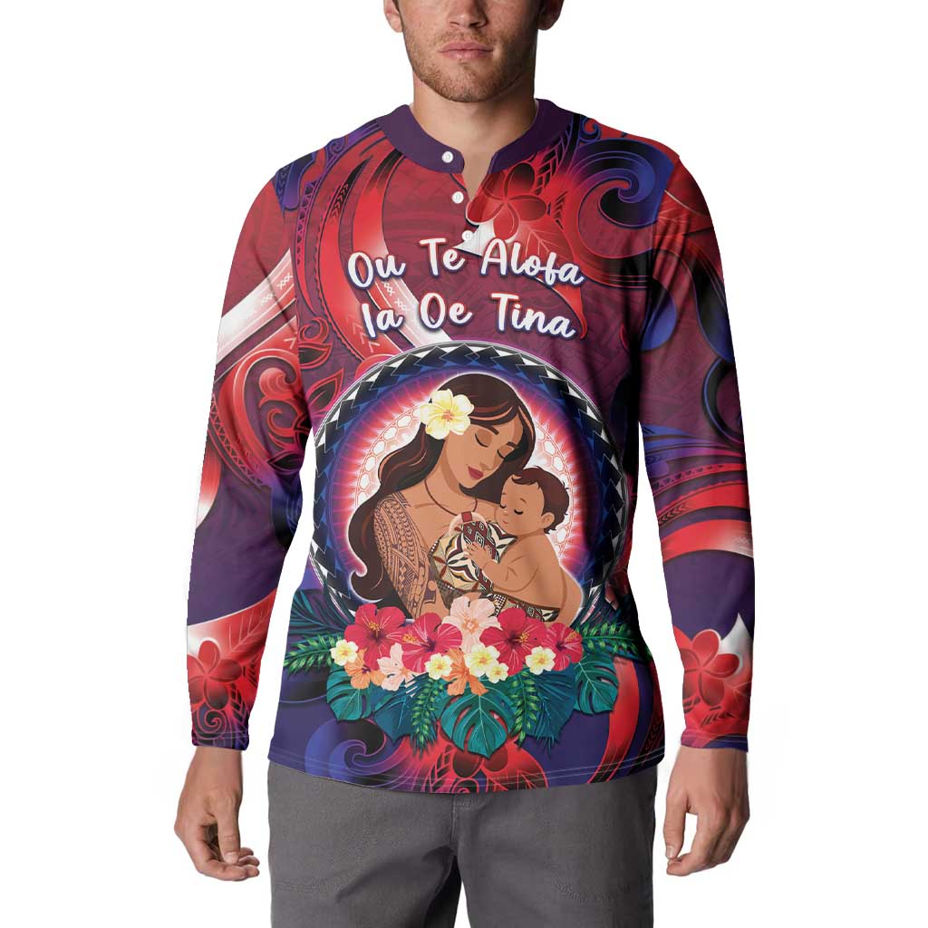 Personalised Samoa Mother's Day Button Sweatshirt I Love You Mom