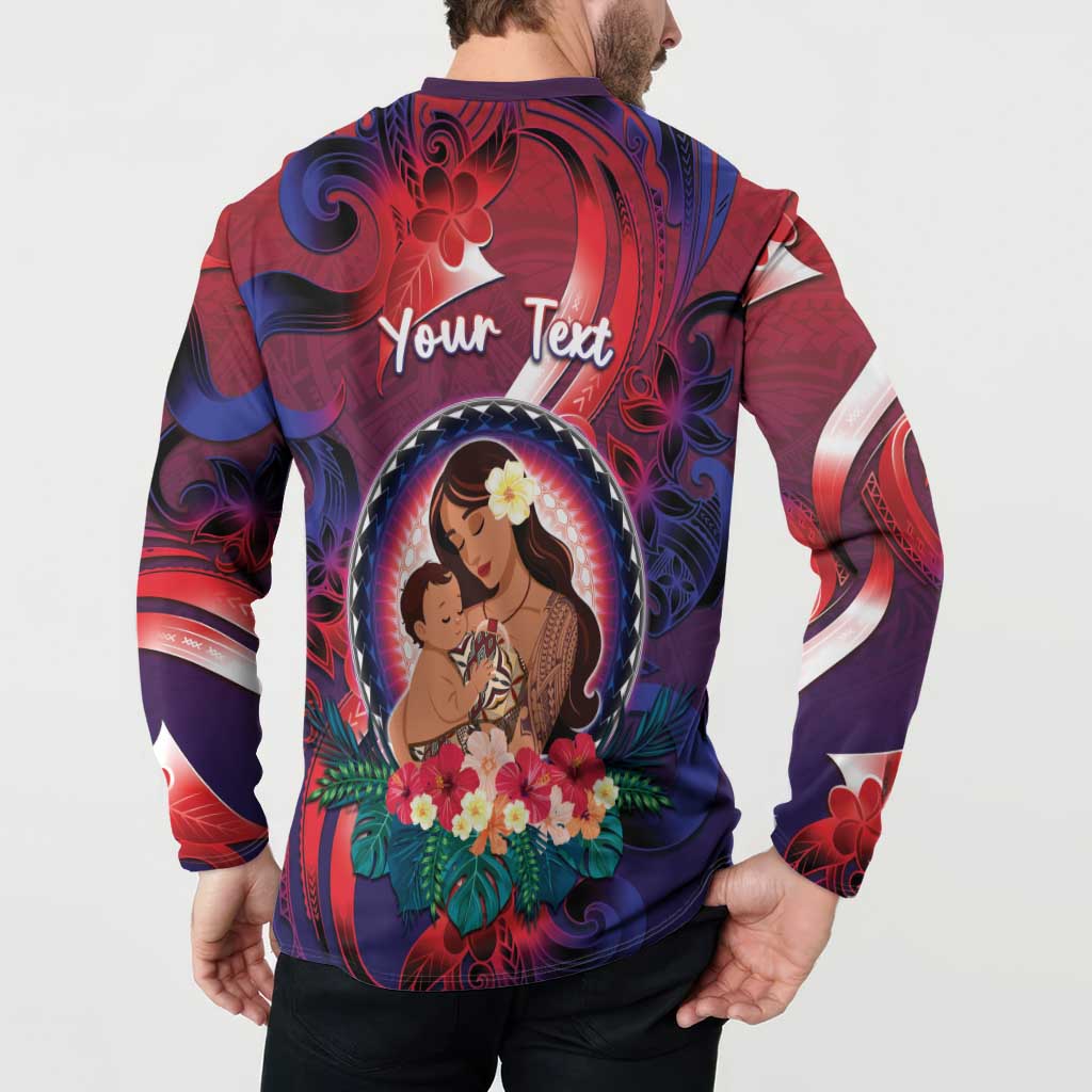 Personalised Samoa Mother's Day Button Sweatshirt I Love You Mom