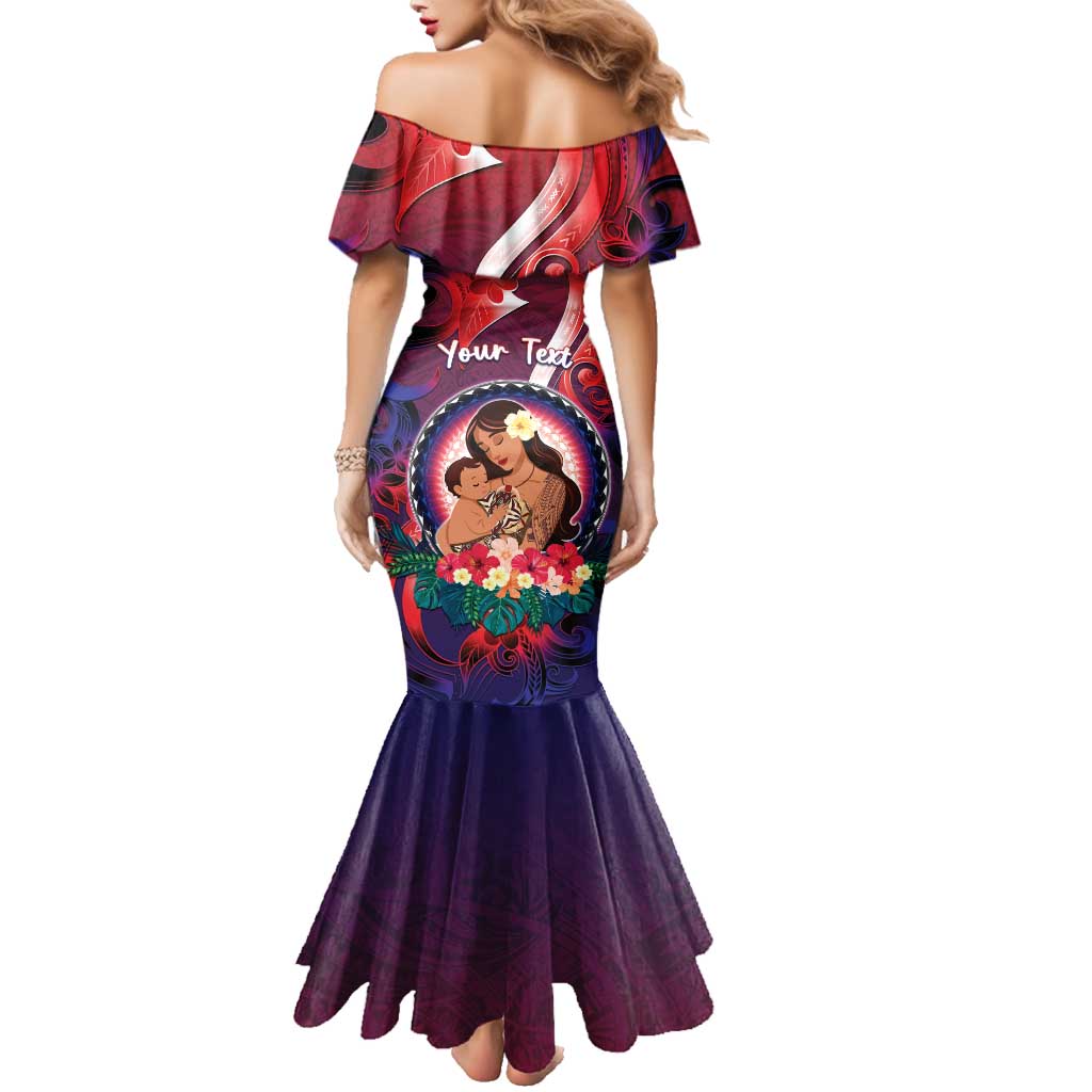 Personalised Samoa Mother's Day Family Matching Mermaid Dress and Hawaiian Shirt I Love You Mom DT04 - Polynesian Pride