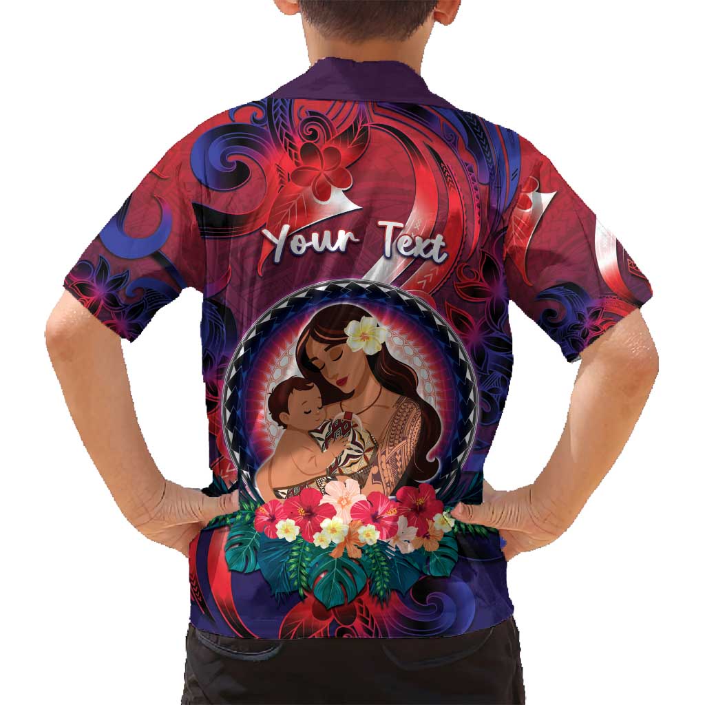 Personalised Samoa Mother's Day Family Matching Puletasi and Hawaiian Shirt I Love You Mom DT04 - Polynesian Pride