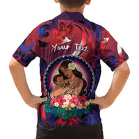 Personalised Samoa Mother's Day Family Matching Puletasi and Hawaiian Shirt I Love You Mom DT04 - Polynesian Pride
