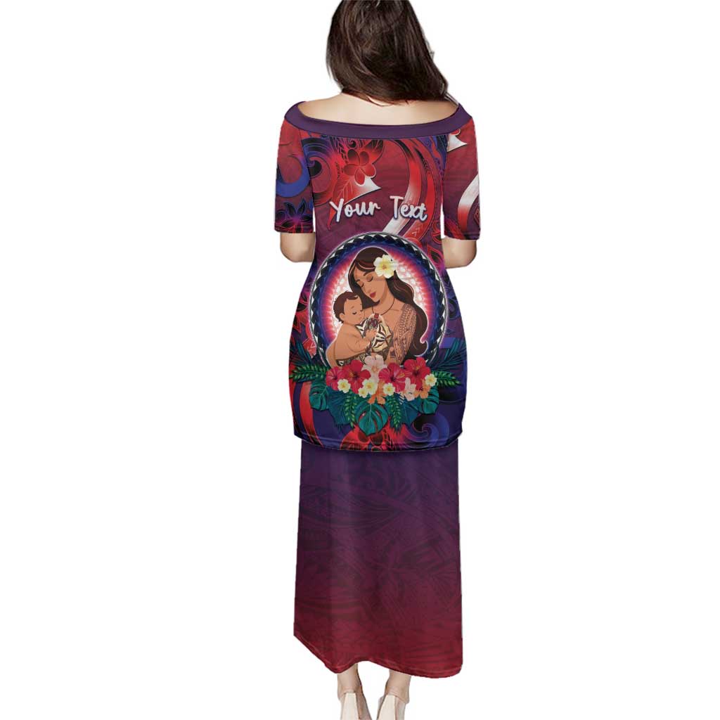Personalised Samoa Mother's Day Family Matching Puletasi and Hawaiian Shirt I Love You Mom DT04 - Polynesian Pride