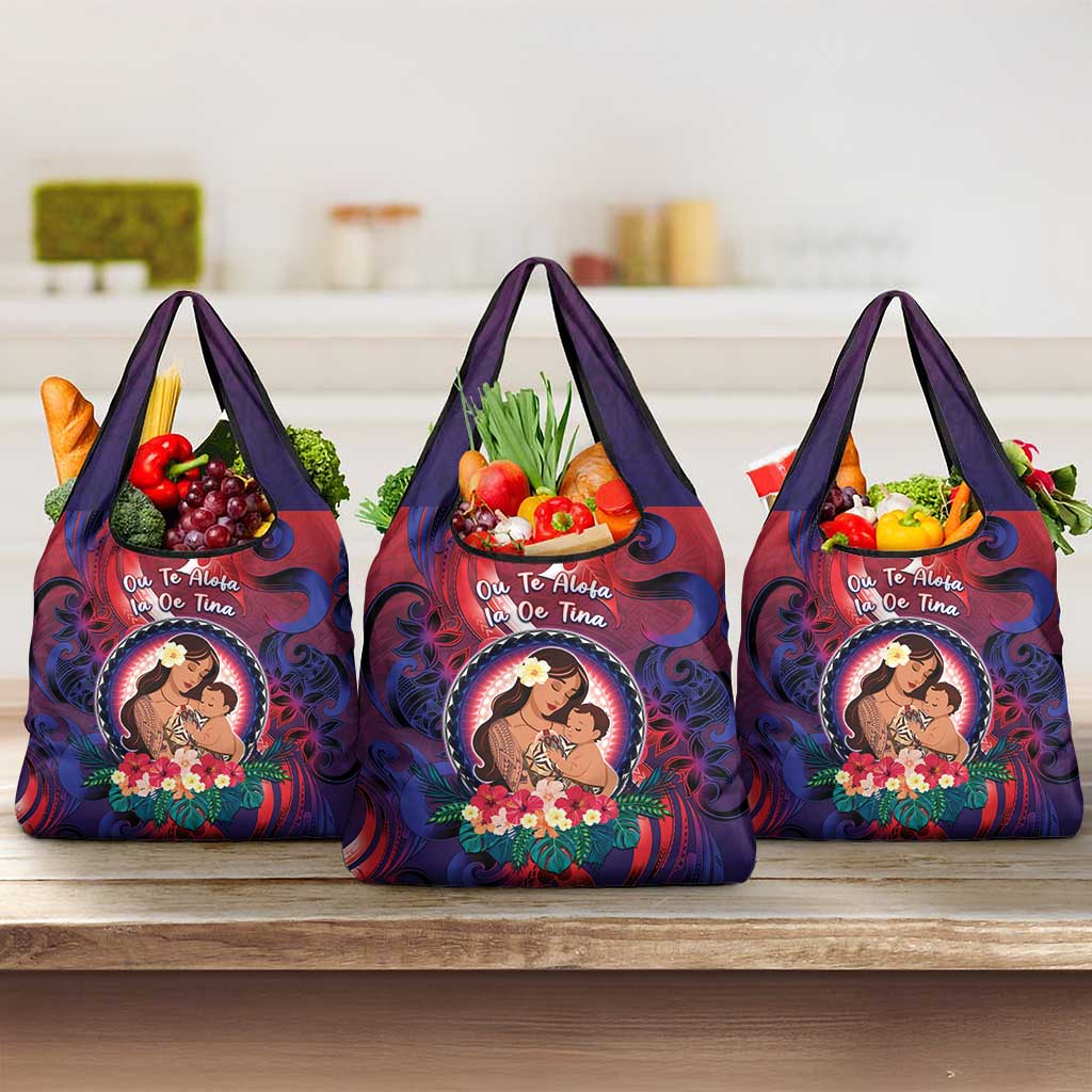Samoa Mother's Day Grocery Bag I Love You Mom