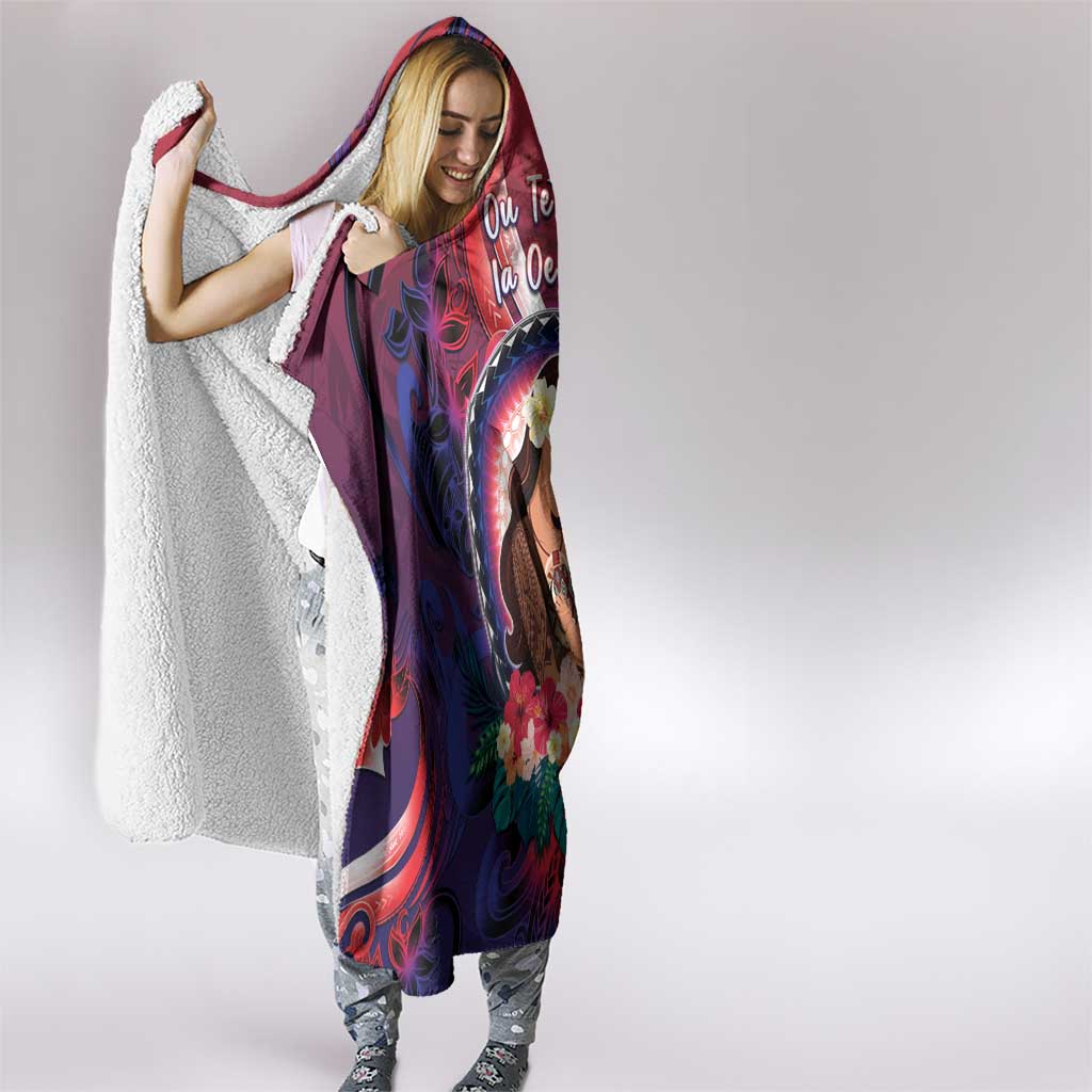 Samoa Mother's Day Hooded Blanket I Love You Mom