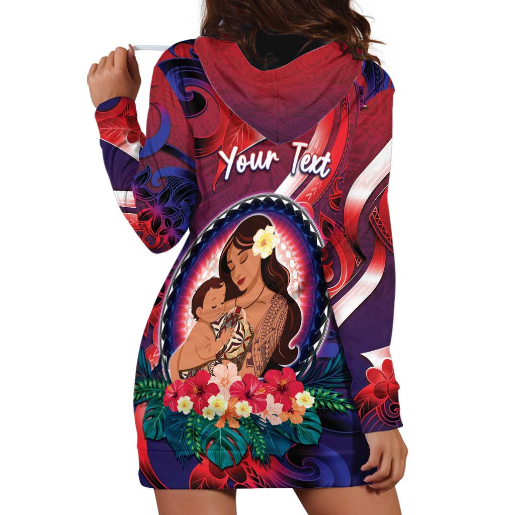 Personalised Samoa Mother's Day Hoodie Dress I Love You Mom DT04 - Polynesian Pride