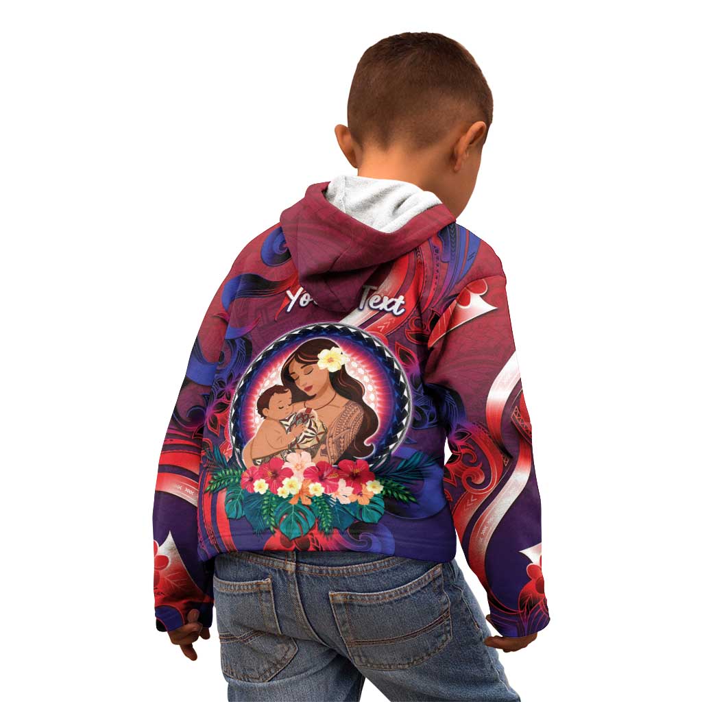 Personalised Samoa Mother's Day Kid Hoodie I Love You Mom
