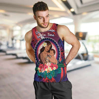Personalised Samoa Mother's Day Men Tank Top I Love You Mom DT04 Red - Polynesian Pride