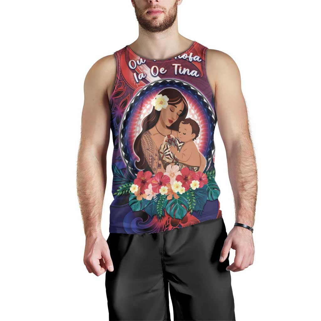 Personalised Samoa Mother's Day Men Tank Top I Love You Mom DT04 - Polynesian Pride