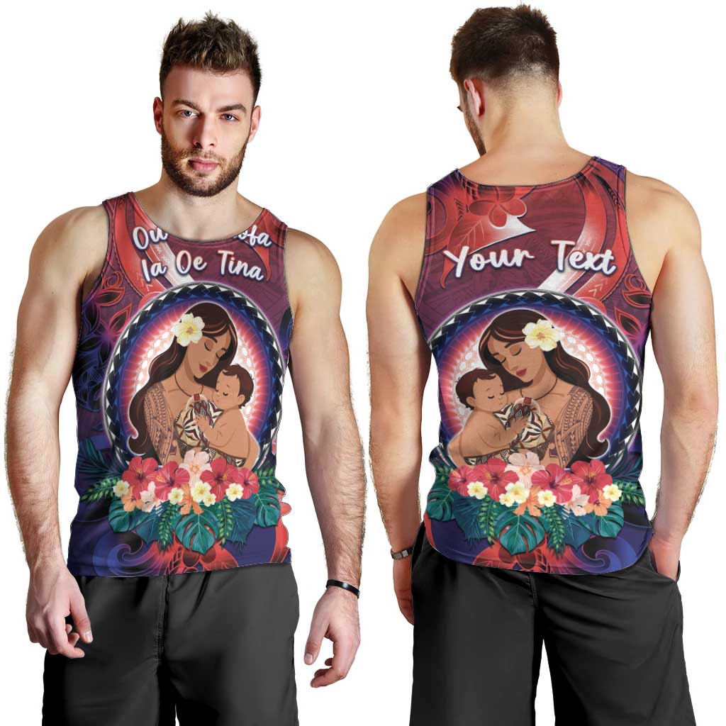 Personalised Samoa Mother's Day Men Tank Top I Love You Mom DT04 - Polynesian Pride