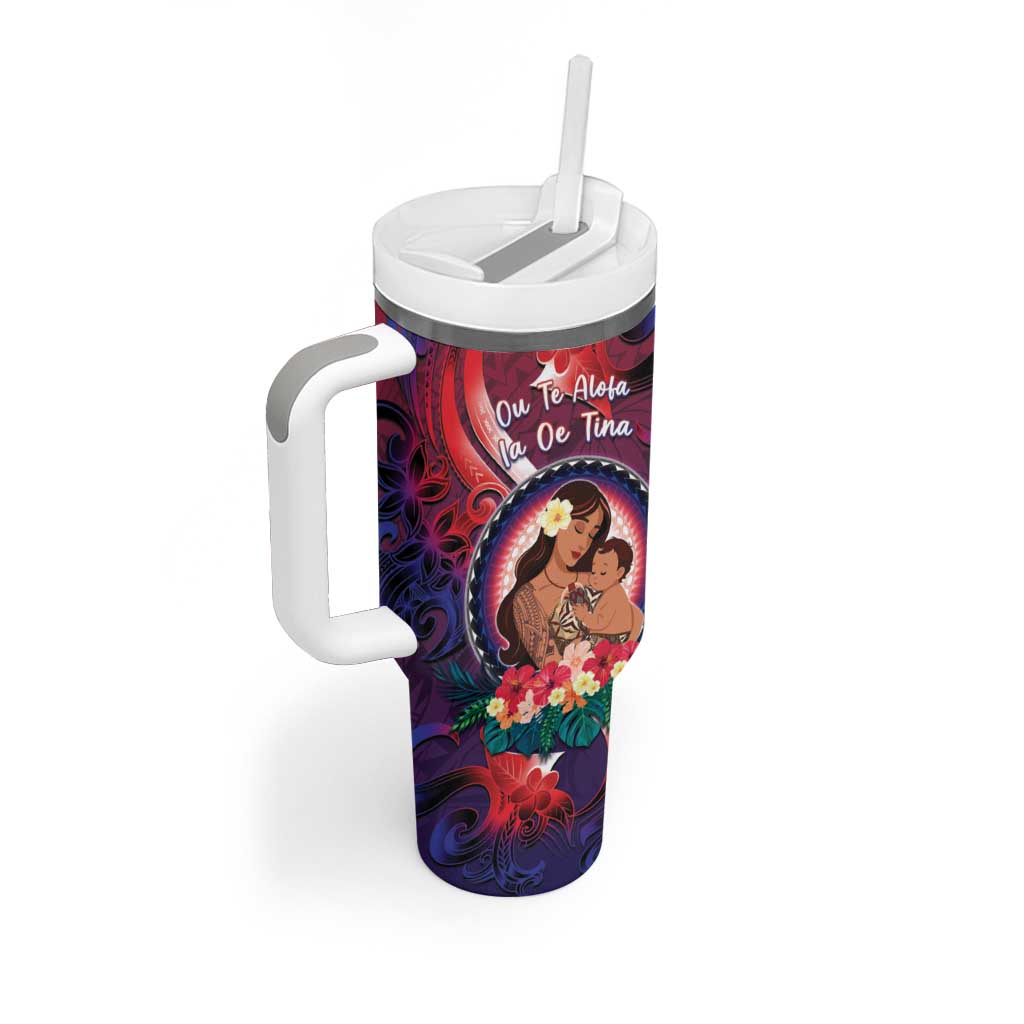 Personalised Samoa Mother's Day Tumbler With Handle I Love You Mom