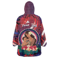 Personalised Samoa Mother's Day Wearable Blanket Hoodie I Love You Mom DT04 - Polynesian Pride