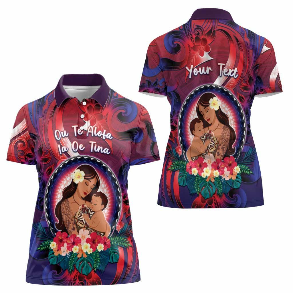 Personalised Samoa Mother's Day Women Polo Shirt I Love You Mom
