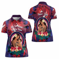 Personalised Samoa Mother's Day Women Polo Shirt I Love You Mom