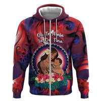 Personalised Samoa Mother's Day Zip Hoodie I Love You Mom