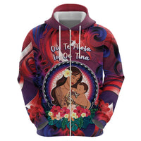 Personalised Samoa Mother's Day Zip Hoodie I Love You Mom