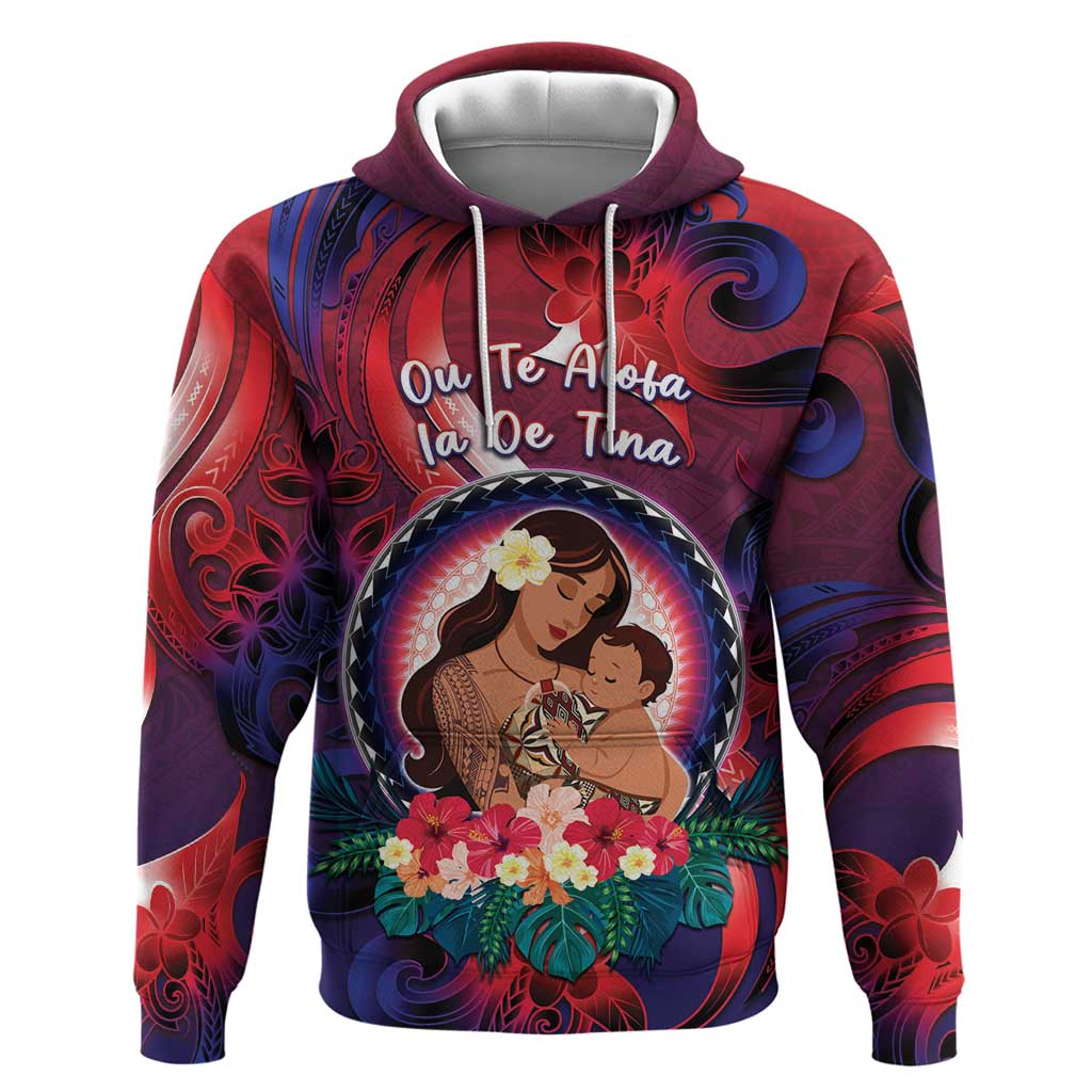 Personalised Samoa Mother's Day Zip Hoodie I Love You Mom
