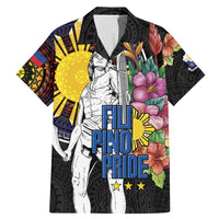 Filipinos Lapu-Lapu Hero Philippines Family Matching Mermaid Dress and Hawaiian Shirt Hibiscus Flowers Style DT04 Dad's Shirt - Short Sleeve Black - Polynesian Pride