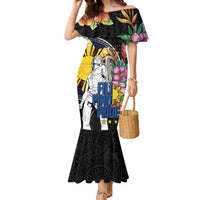 Filipinos Lapu-Lapu Hero Philippines Family Matching Mermaid Dress and Hawaiian Shirt Hibiscus Flowers Style DT04 Mom's Dress Black - Polynesian Pride